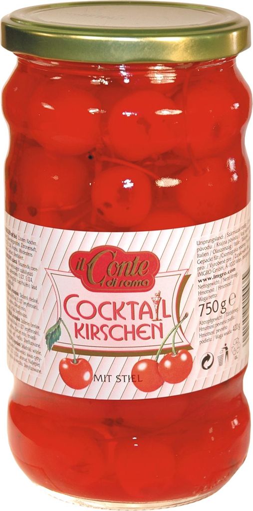 IL Conte czereśnie koktajlowe z ogonkiem 750g Zdjęcie produktu 