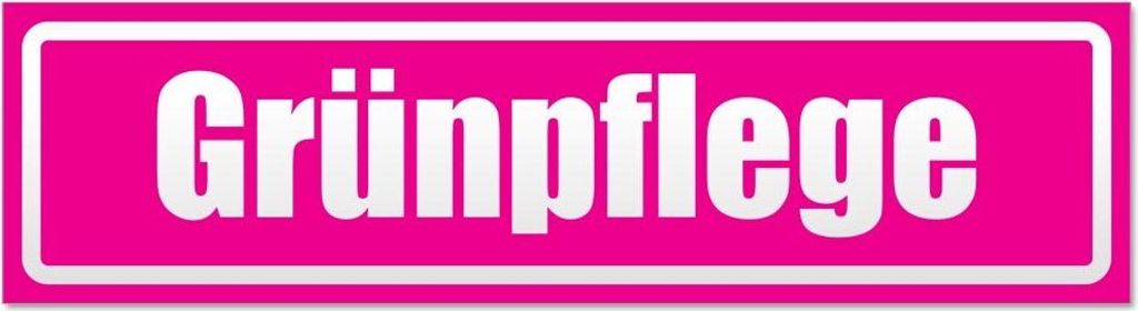 Kiwistar - Autoaufkleber - Pink - 60 x 16 cm - Grünpflege invertiert - Hinweis Aufkleber Sticker für Auto, Kfz, Fahrrad, PKW, LKW