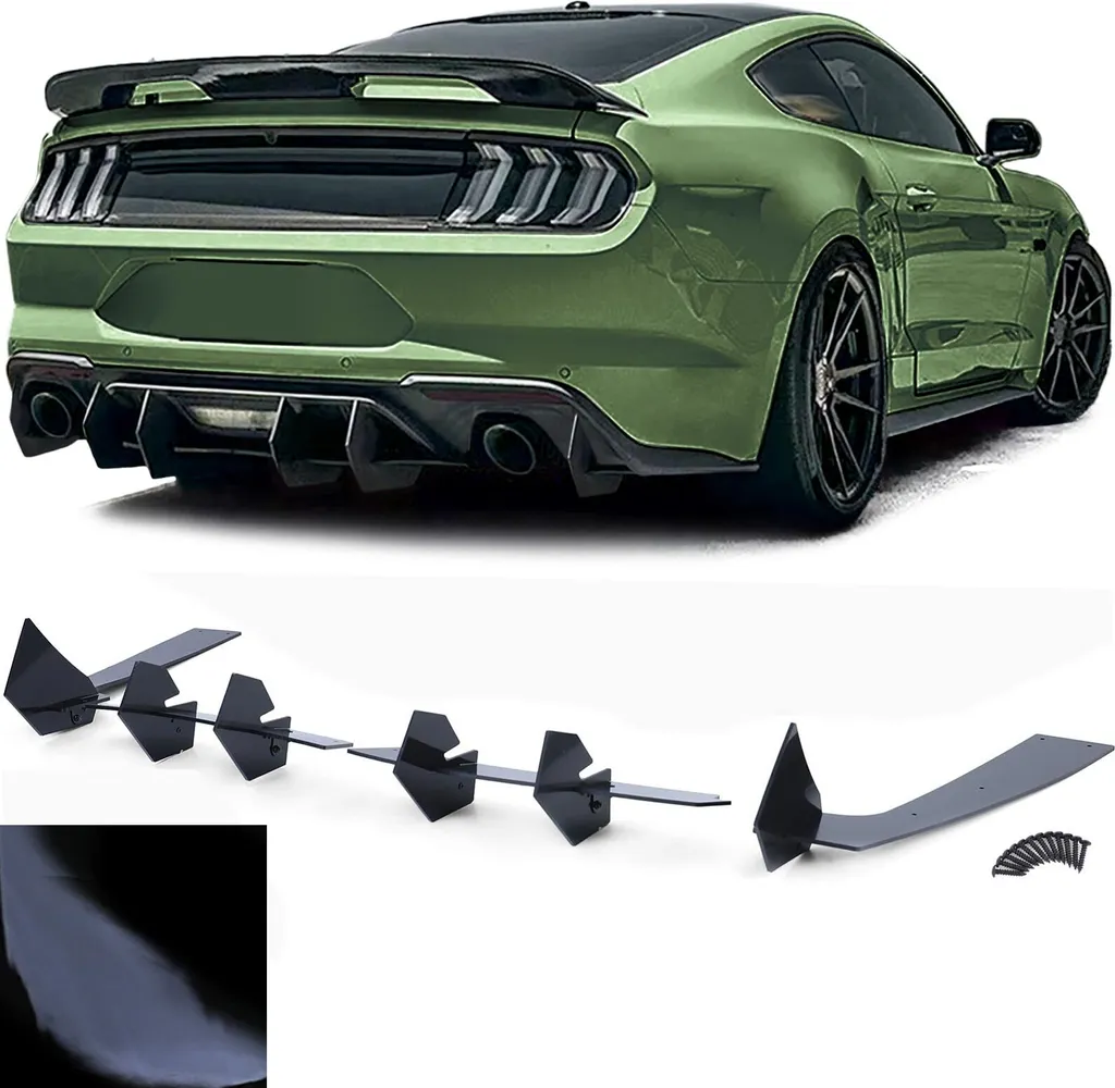 Diffuseur CUP Ford Mustang GT MK6 Noir Brillant en ABS Haute Qualité