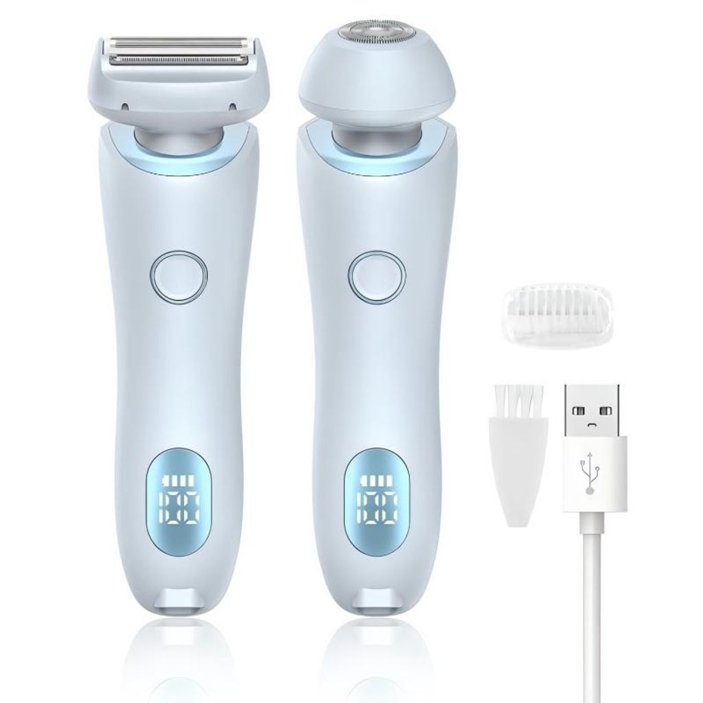 Elektrorasierer für Frauen Schmerzfreier Damenrasierer Gesichtshaarentferner Nass- und Trocken-Trimmer für Gesicht, Achselhöhlen, Beine und Körper