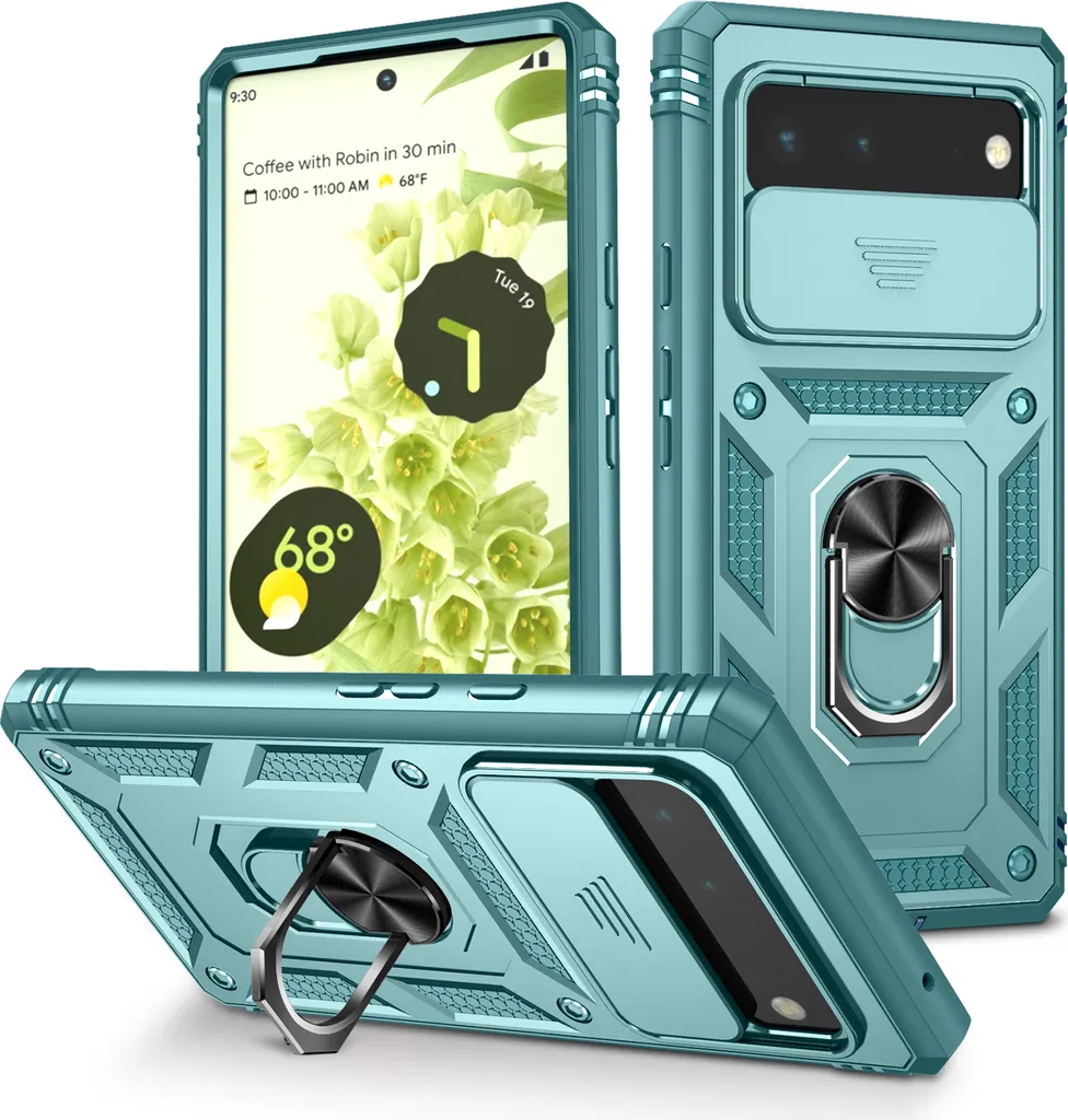 Cover Verde Pixel 6: Protezione Militare e Porta Carte per la Città