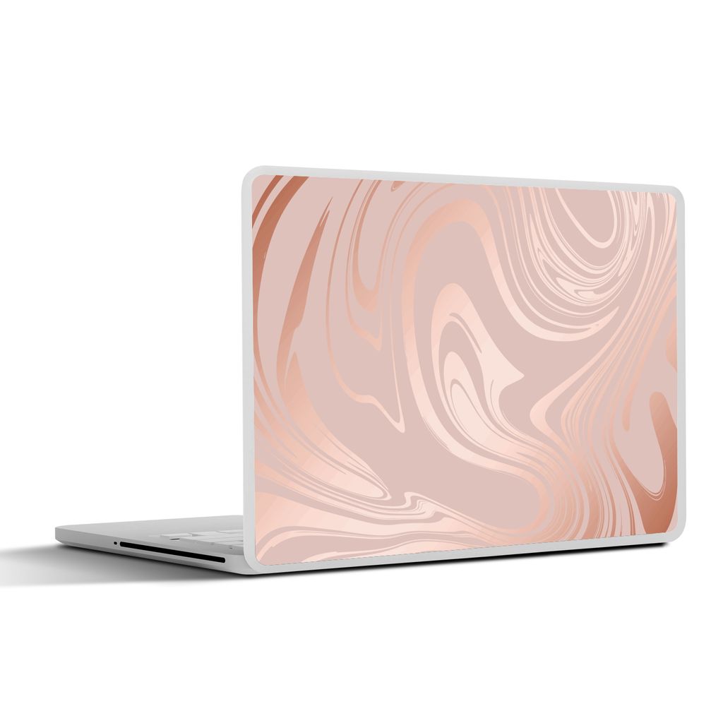MuchoWow Laptop Aufkleber Sticker Cover Marmor - Roségold - Luxus 30x22 cm - Laptop-Sticker