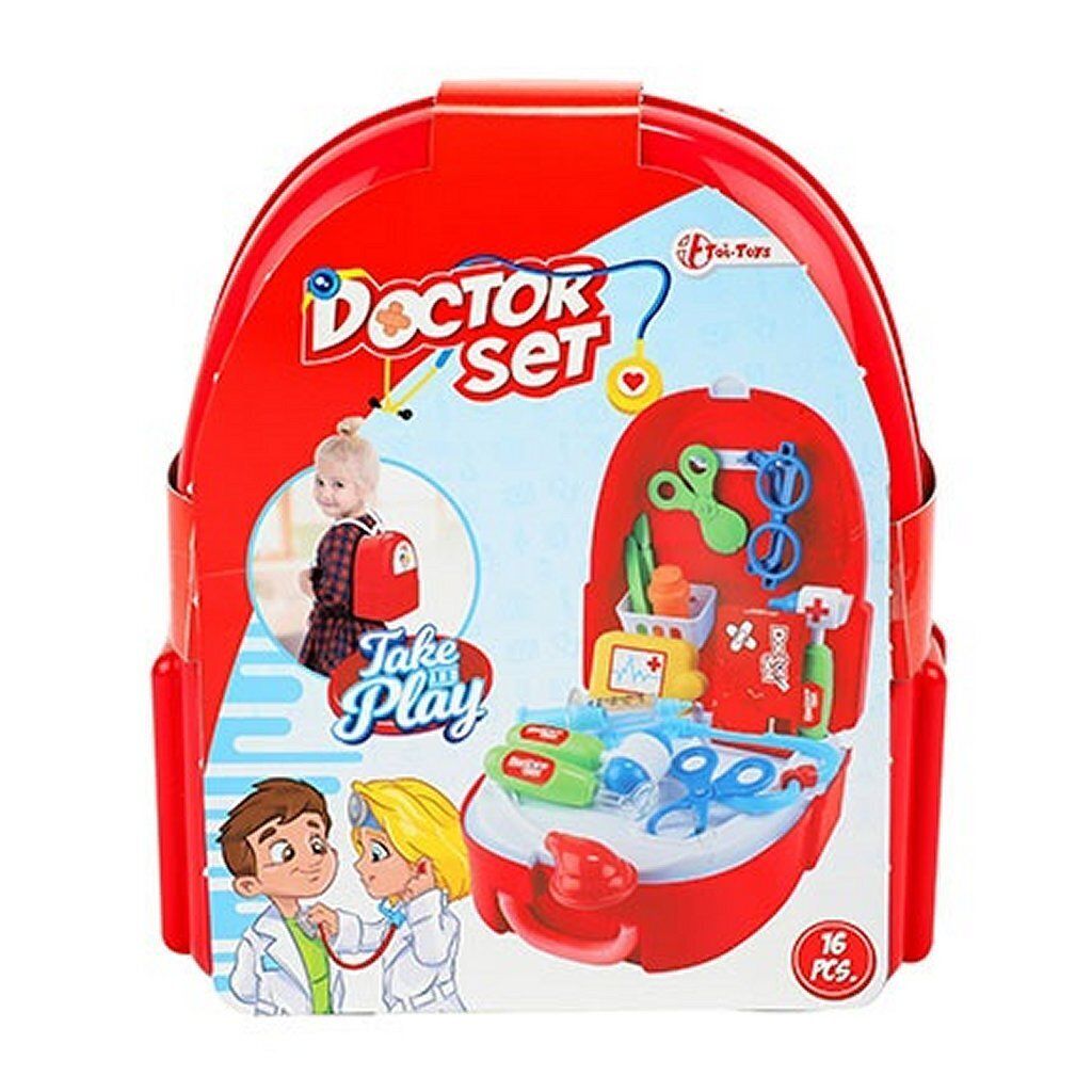 Toi-Toys - DOCTOR Doktor-Set mit viel Zubehör im Rucksack 20-teilig