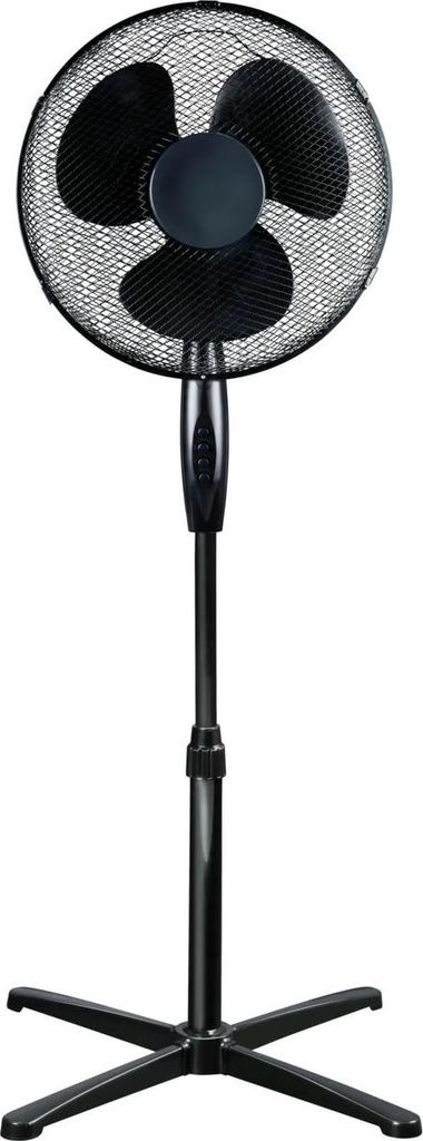 Lifetime Air Standventilator 45W Höhenverstellbarer Ventilator 102,5 bis zu 125 cm - 3 Geschwindigkeiten - Neigbar und Oszillierend - Schwarz