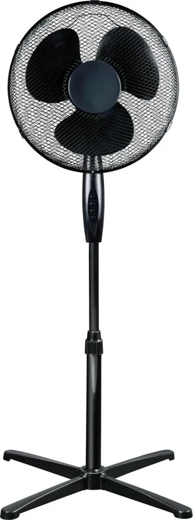 Ventilateur sur pied silencieux 45W noir pour air frais 125 cm réglable