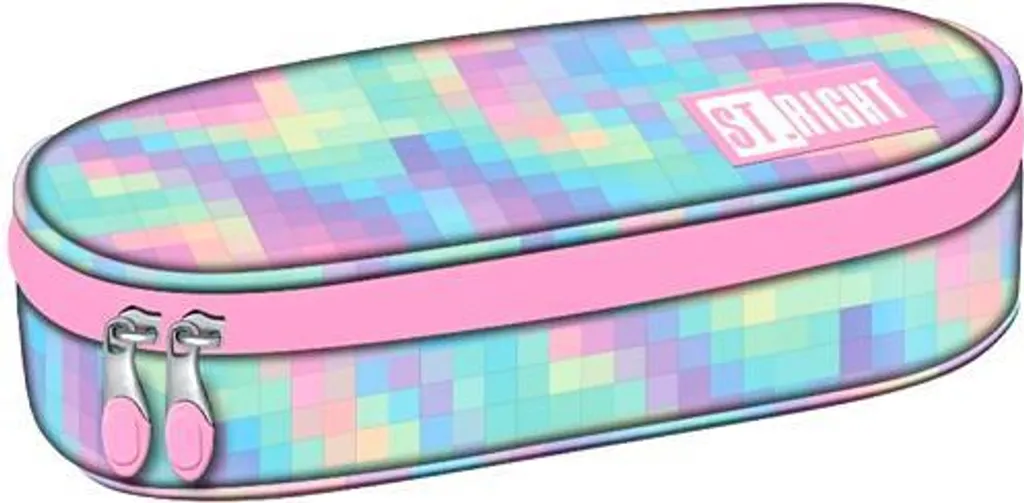 Astuccio Scuola ST.RIGHT Pastel Pixels PC1 - Massima Organizzazione