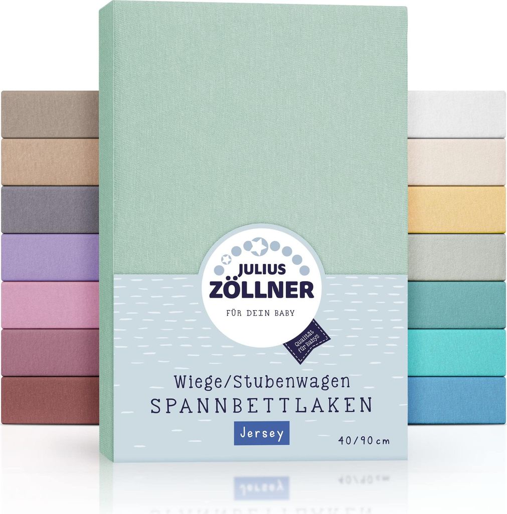Julius Zöllner Spannbetttuch Jersey 90x40 cm Salbei