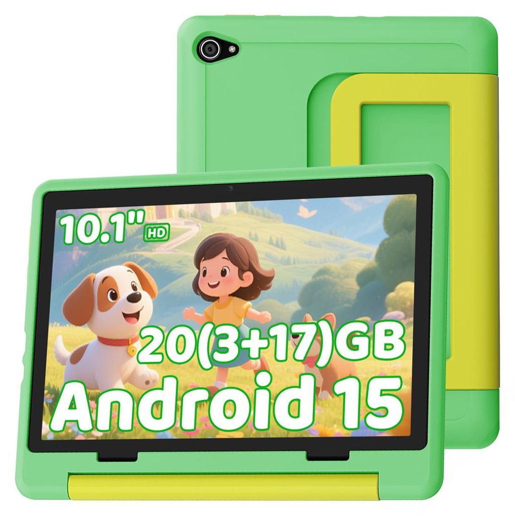 Kinder-Tablet 10,1'' mit Octa-Core 20 GB + 64 GB Android 15 Schutzhš¹lle