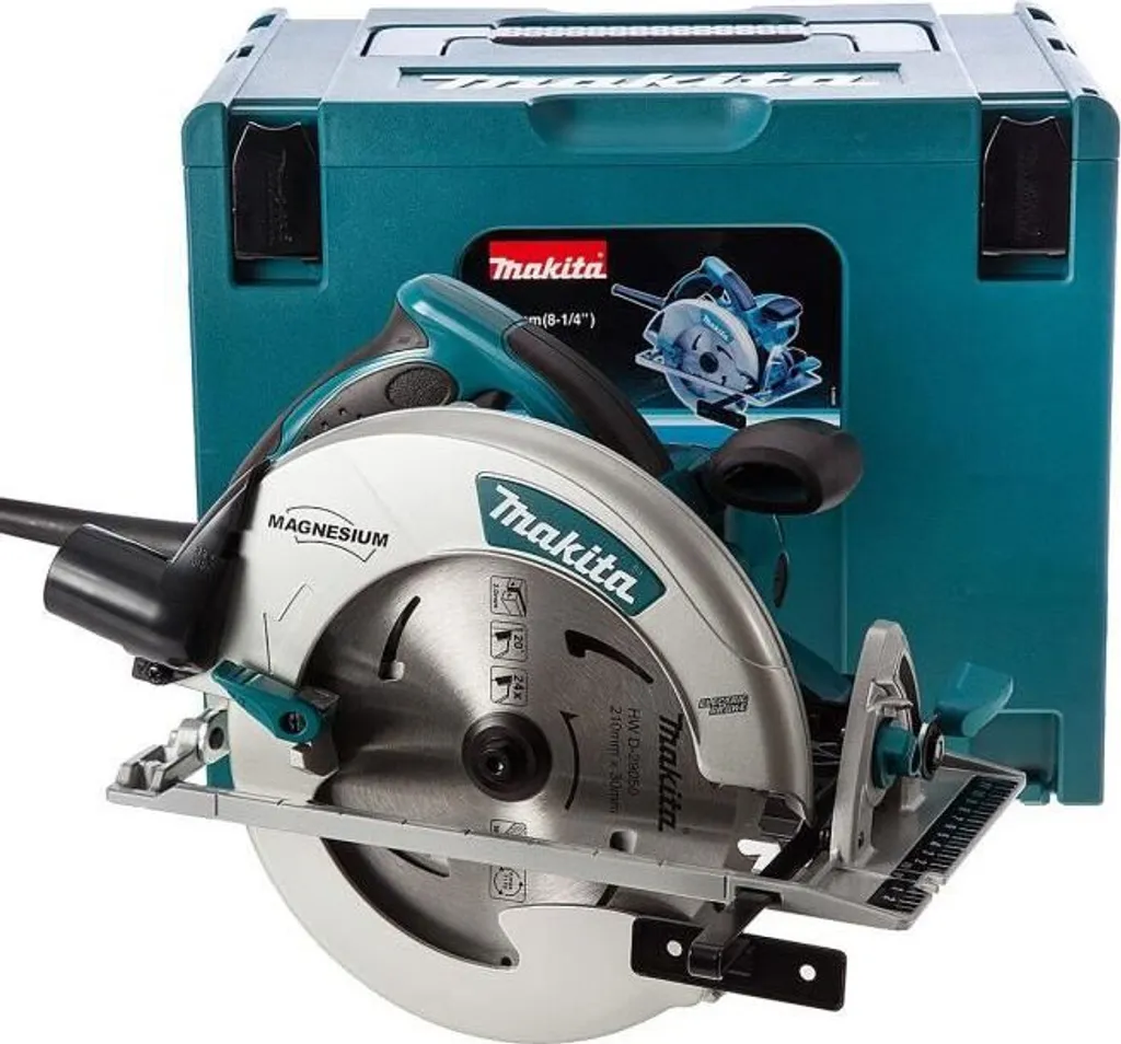 Scie circulaire 1800W Makita 5008MGJ : Alliage Magnésium et lame 210 mm