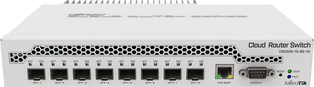 Mikrotik CRS309-1G-8S+IN Switch 8 SFP+ 10Gbps pour Réseau Haut Débit