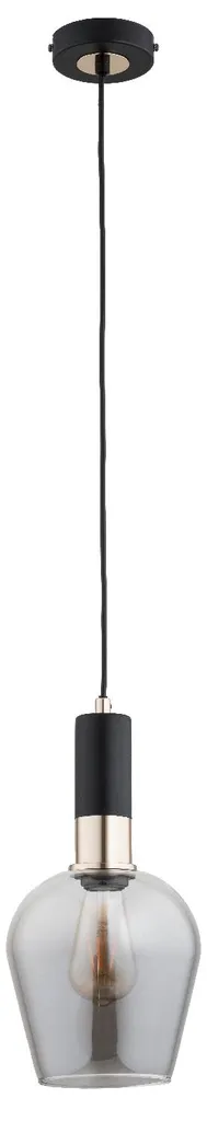 Suspension pour table à manger ou bar en métal noir et doré 90cm