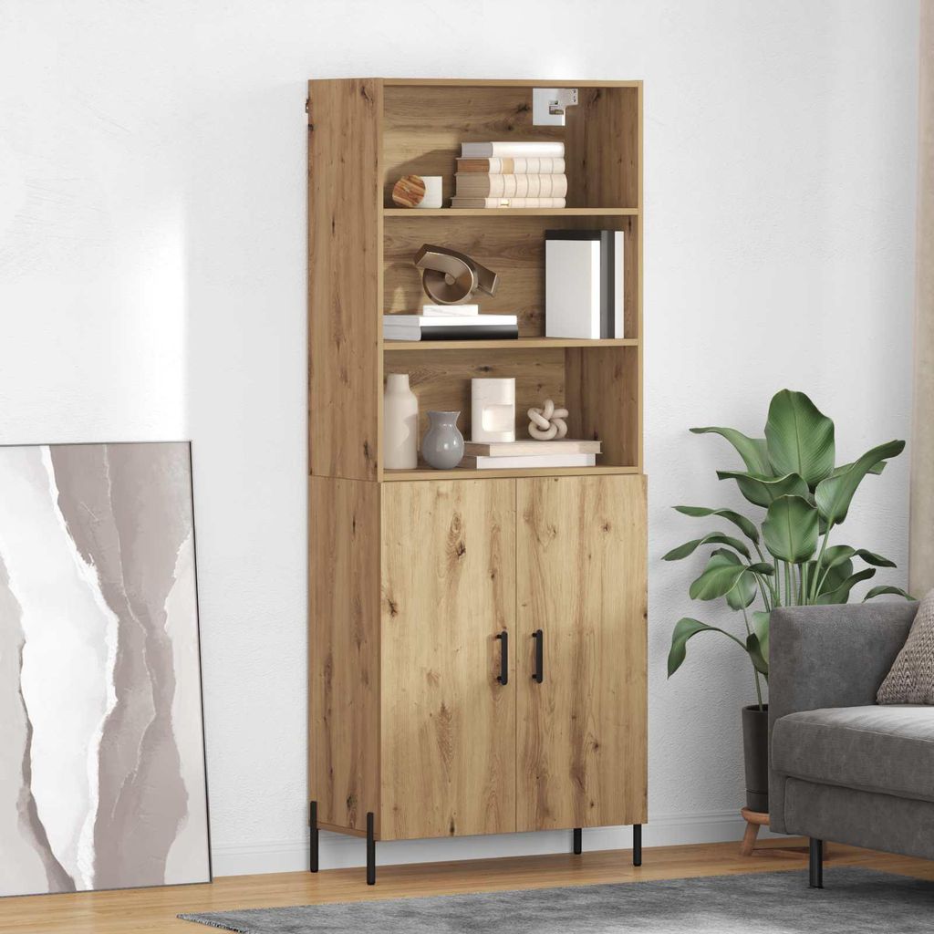 Maison Exclusive - Highboard Artisan-Eiche 69,5 x 32,5 x 180 cm Holzwerkstoff