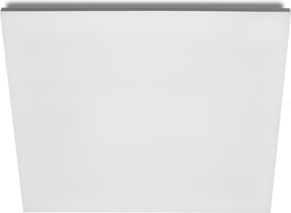 A white LED ceiling panel is shown from a top-down perspective.