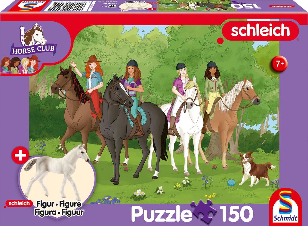 SCHMIDT Puzzle Schleich Nature Trip 150 Teile + Schleich Figur