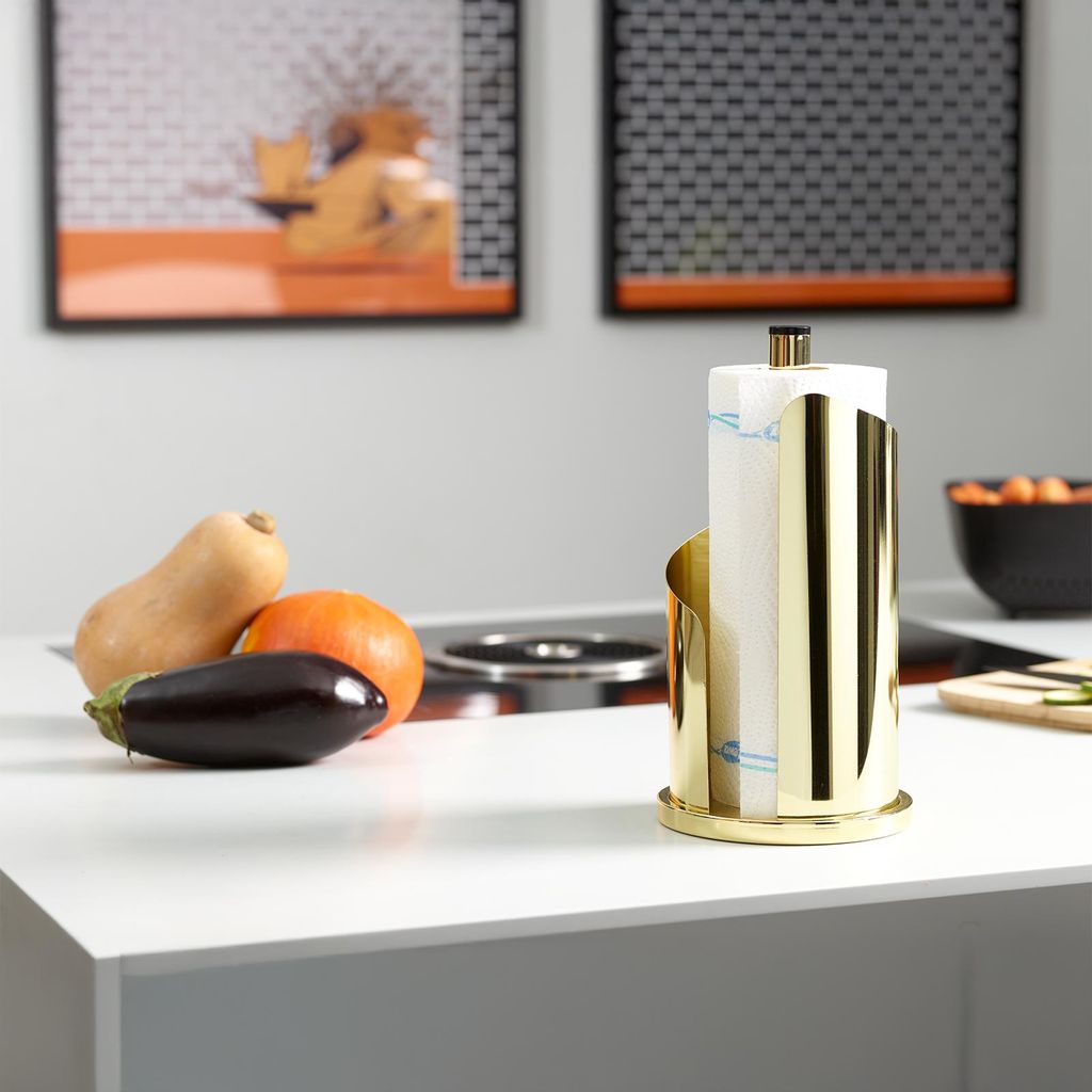 Echtwerk Küchenrollenhalter aus Edelstahl , Farbe:Gold