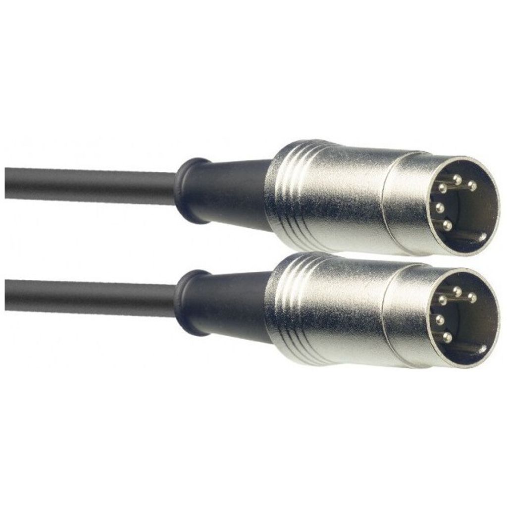 2 Meter MIDI kabel + DIN M/DIN M metal Stagg SMD2
