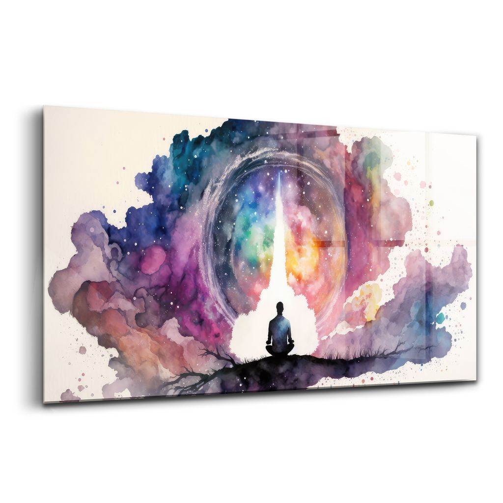 Glasmalerei - dekorative Malerei - moderne Malerei - 100x50 - Meditation Lifestyle