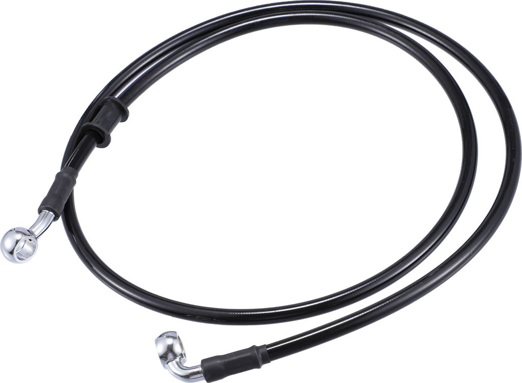 Auto Hydraulische Bremsleitung Ölschlauch Rohrverschraubung 28°90°AN3 M10 Schwarz 120cm