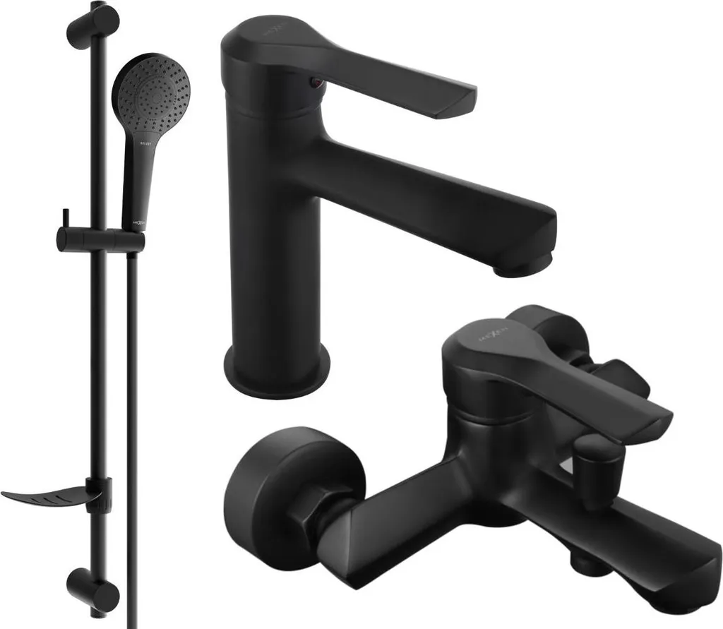 Mexen Sabre DF05 Nero - Set Bagno Completo Miscelatore e Doccia 72103DF05-70