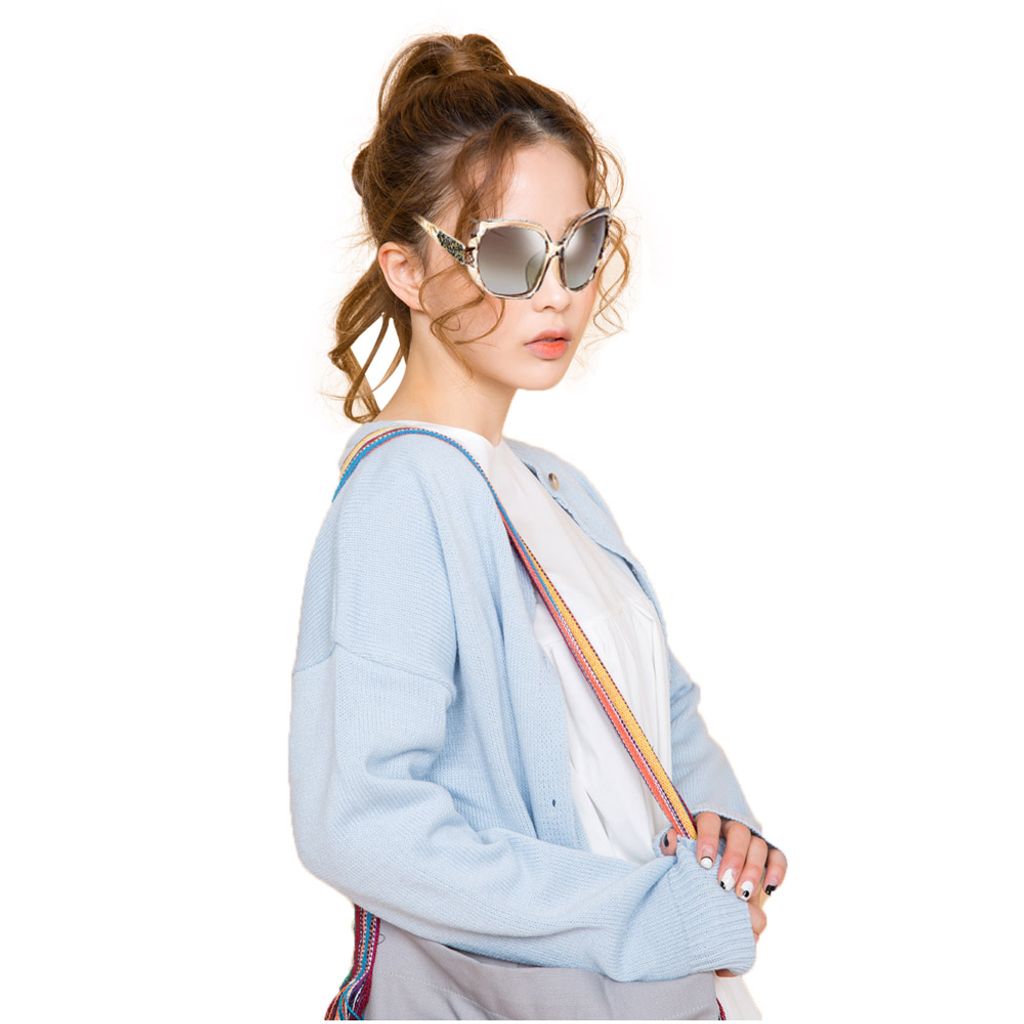 Polarisierte Damen-Sonnenbrille, quadratisch, funkelnd, Produktbild 7
