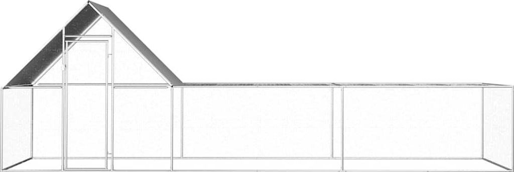 vidaXL Hühnerstall 6x2x2 m Verzinkter Stahl