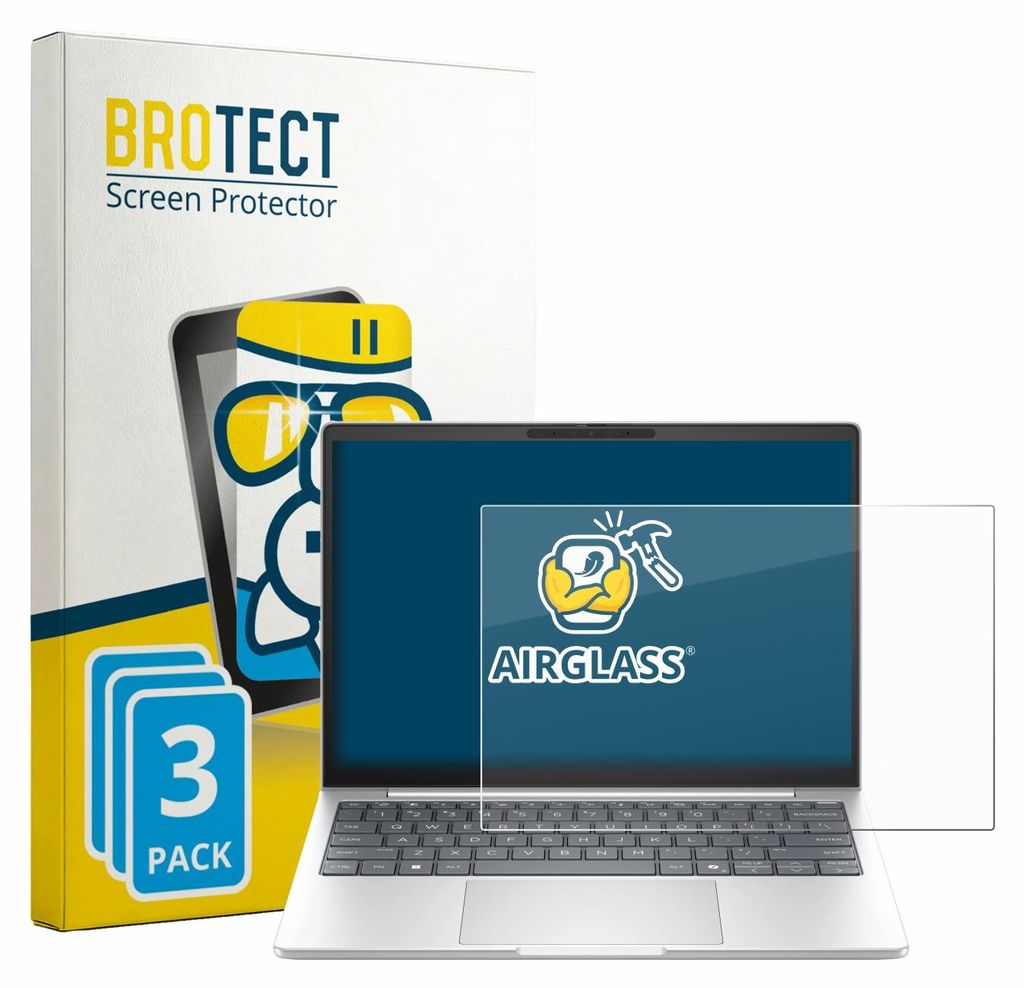 3x BROTECT Schutzglas für HP EliteBook 8 G2i 13" Schutzfolie Panzer Folie Glas Display Schutz klar