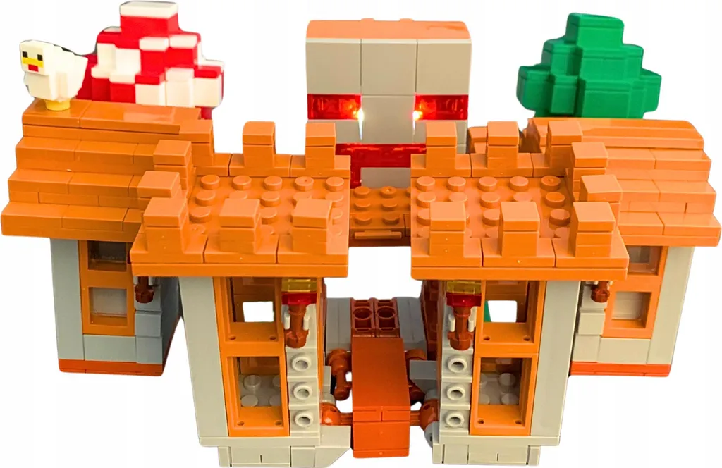 Jeu de Construction Minecraft Interactif : Robot Géant et Base Fortifiée LED