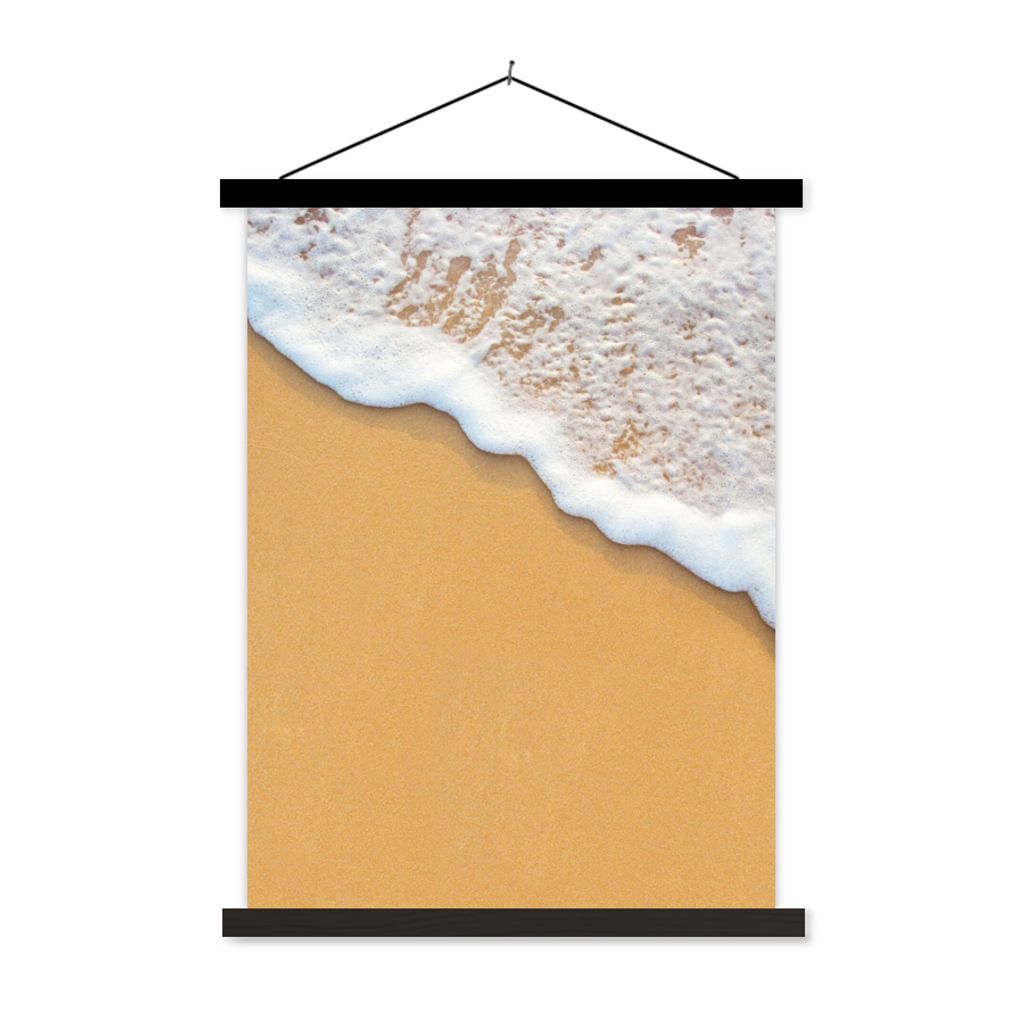 MuchoWow Textilposter Strand - Wasser - Meer - Tropisch - Sommer 40x53 cm mit schwarzem Rahmen - Abbildung