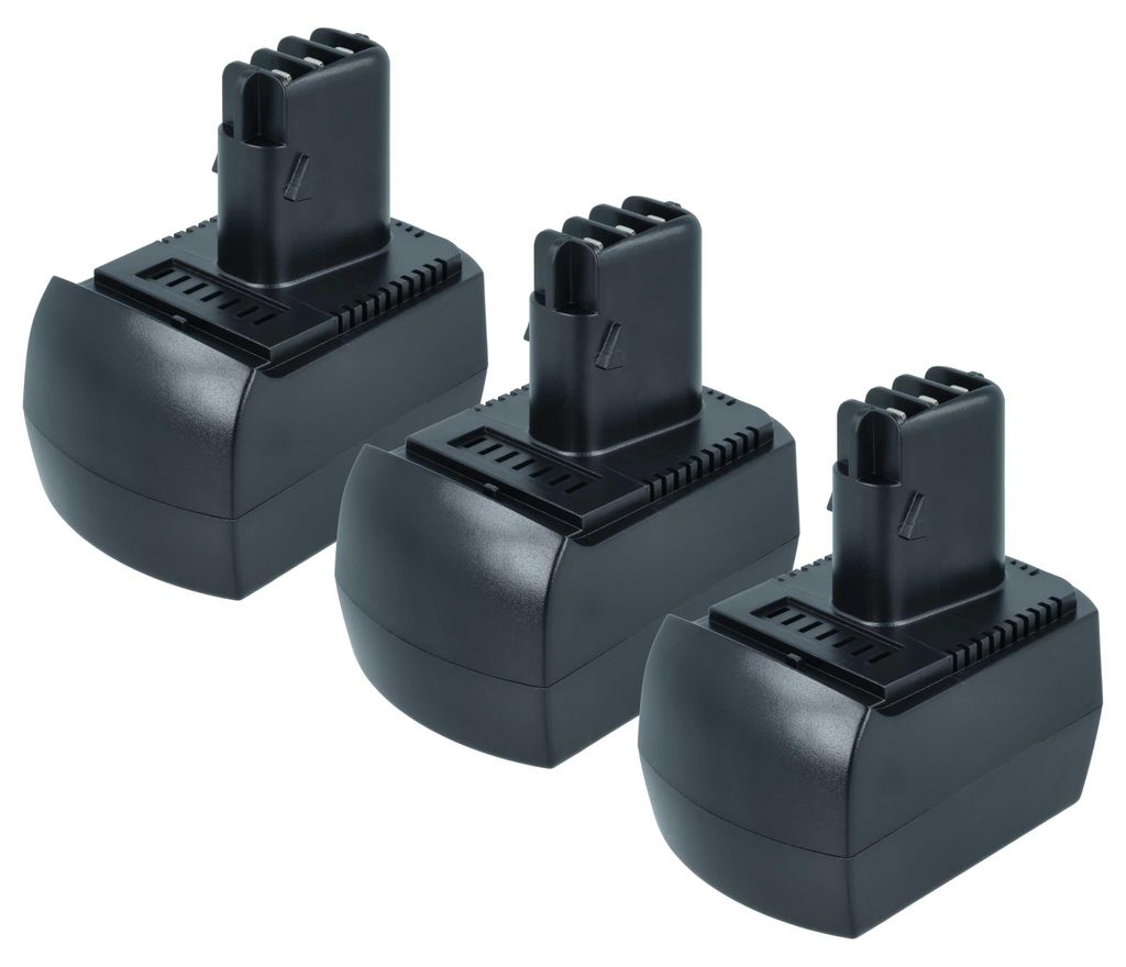 vhbw 3x Akku kompatibel mit Metabo BZ 12 SP, SSP 12, BSZ 12 Impuls, BSZ 12 Premium, BS 12 SP, BSZ 12, ULA9.6-18 Werkzeug (3000 mAh, NiMH, 12 V)