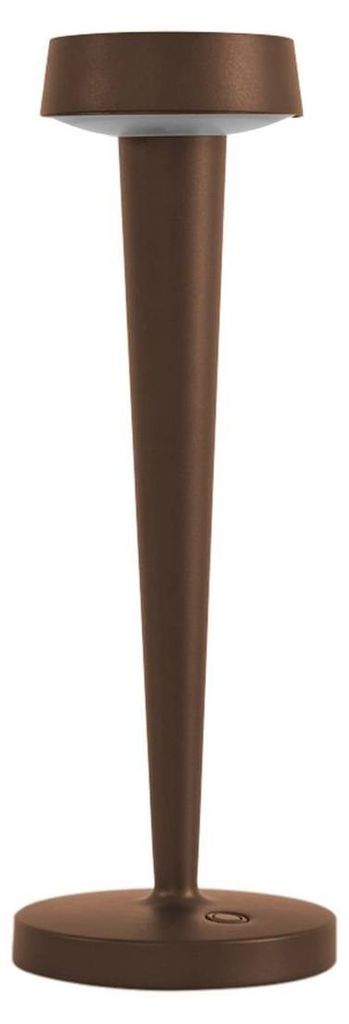 Lucande LED-Akku-Kerzenständer Lea, Vase, dunkelbraun, 28 cm