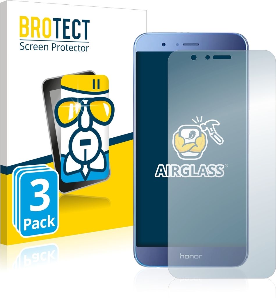 3x BROTECT Schutzglas für Honor 8 Pro Schutzfolie Panzer Folie Glas Display Schutz klar