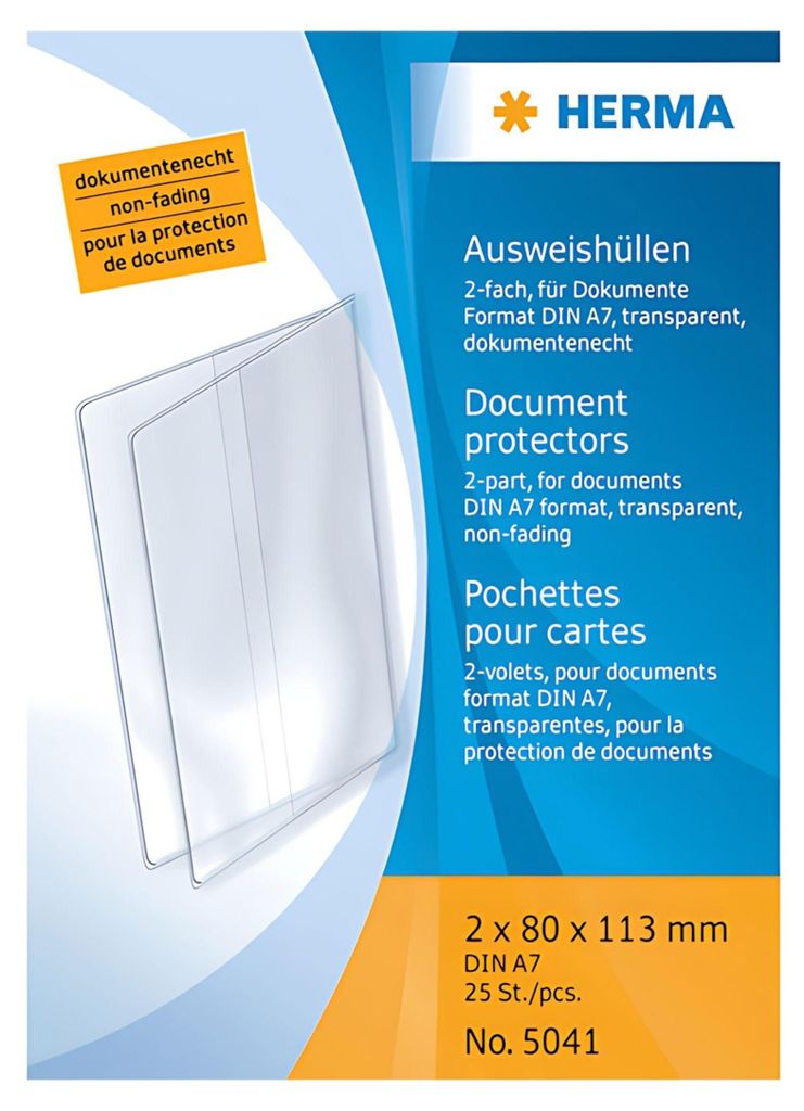 Herma Document covers 113x162 2xA7 2-parts wallets 20pcs., Produktbild 