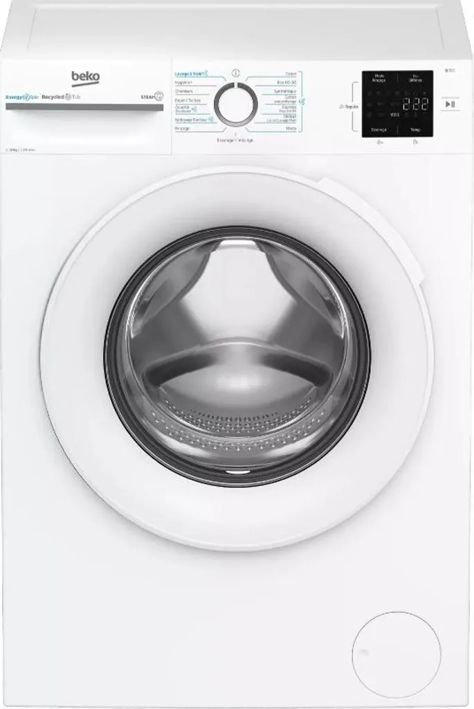 Lave-linge grande capacité 10kg Beko BM0WT310211 idéal famille 1200