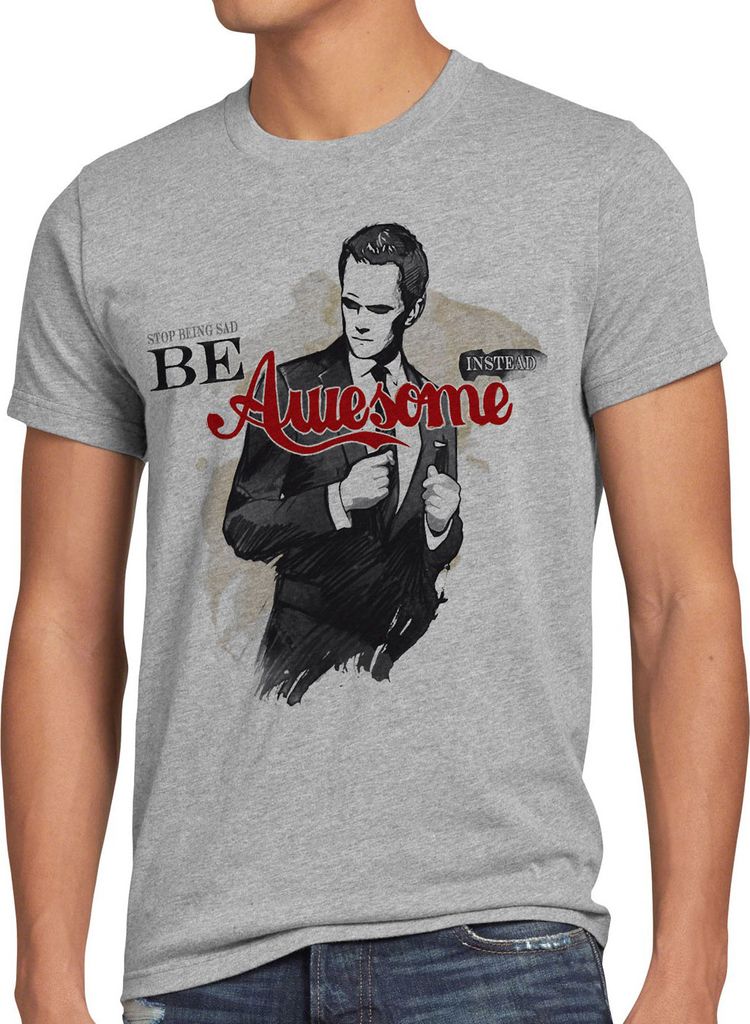 style3 Be Awesome Instead T-Shirt Herren sitcom stinson barney