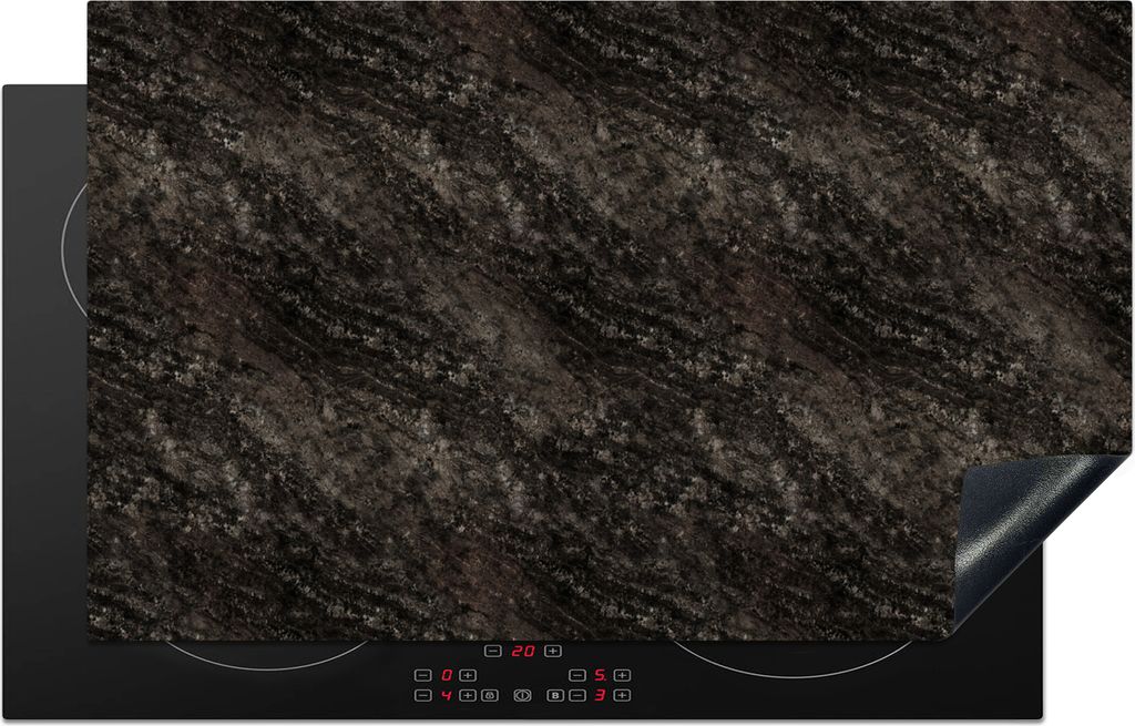 KitchenYeah Herdabdeckplatte Muster - Struktur - Granit , 83x51cm, Küche Deko, Glaskeramikkochfeld Herdabdeckung, Abdeckplatte fùr Kochfeld