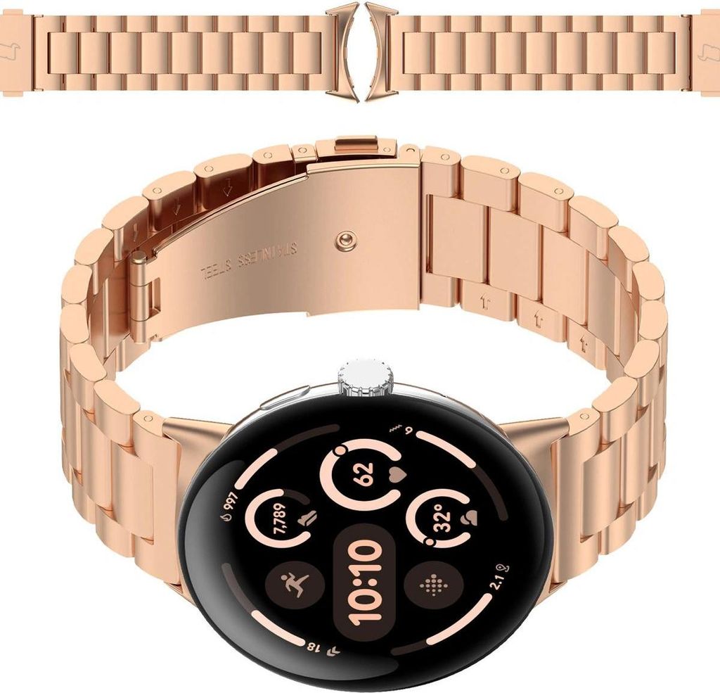 Bizon Strap Watch Aura Google Pixel Watch 3 / 2 / 1 41 mm roségold
