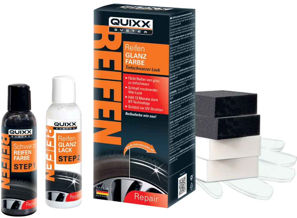 QUIXX Schwarze Reifenglanz-Farbe