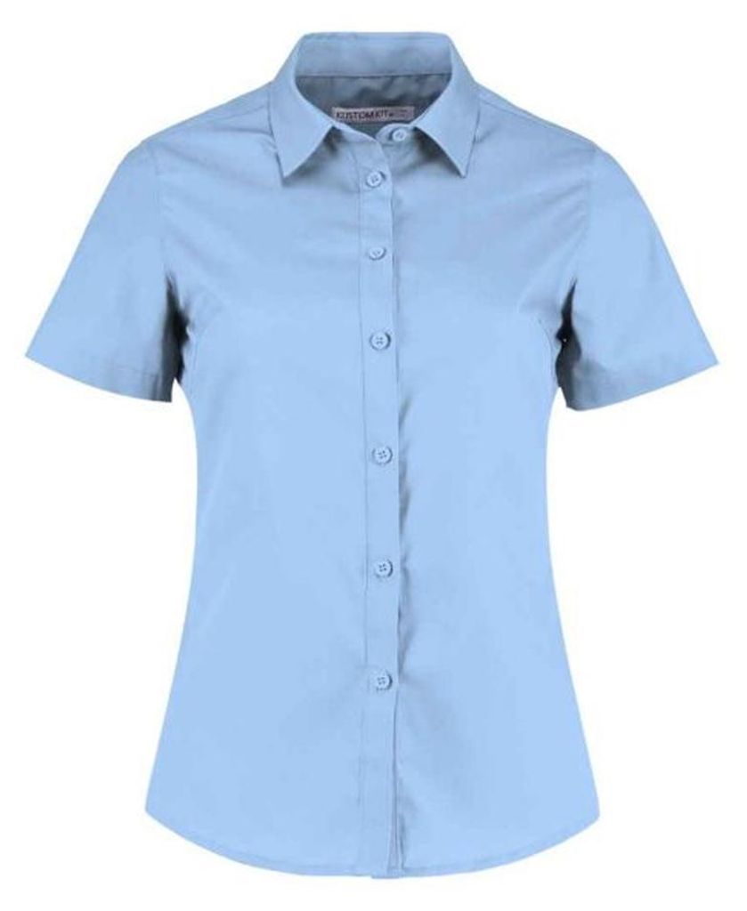 Kustom Kit - Hemd für Damen kurzärmlig LT4860 (42 DE) (Hellblau)