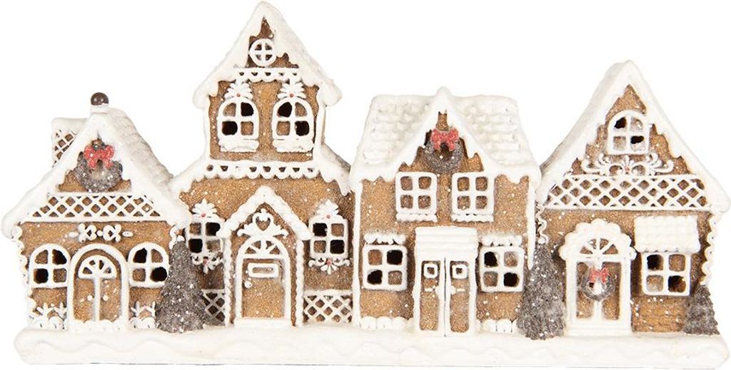 Clayre & Eef, casa de jengibre (Lebkuchenhaus), 25x6x13 cm, Imagen del producto 