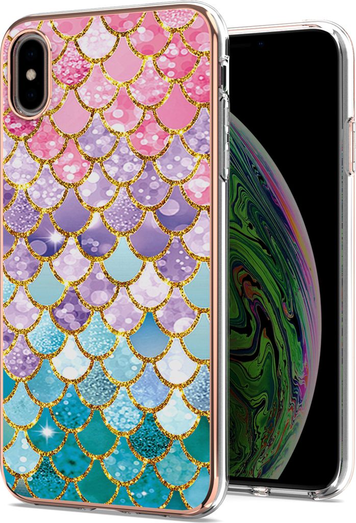 iPhone XS Max Hülle, Muster Handyhülle Weich TPU Bumper Schutzhülle für iPhone XS Max Bunt