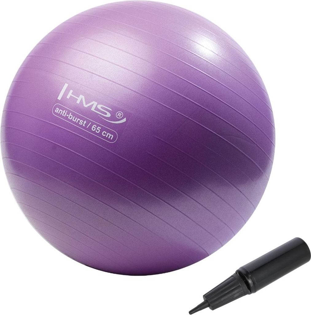 Lila Gymnastikball, 65 cm - platzsicher, rutschfest