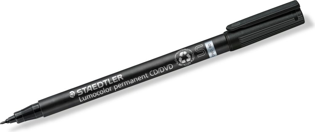 STAEDTLER Marker Lumocolor CD/DVD schwarz 10 Stück Zdjęcie produktu 