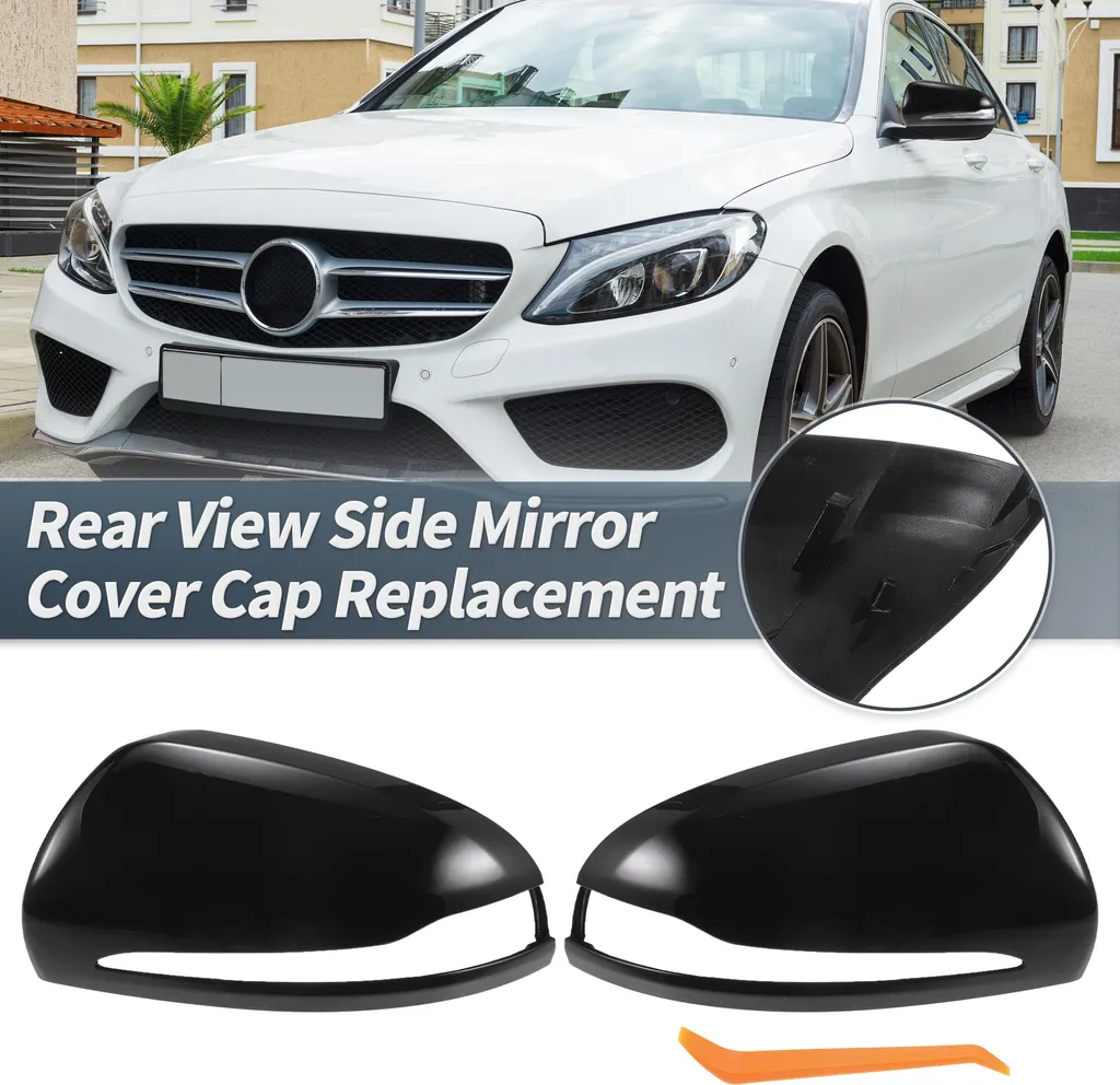 Caches de Rétroviseur Extérieur Noir Laqué Mercedes W205 W213 GLC X253