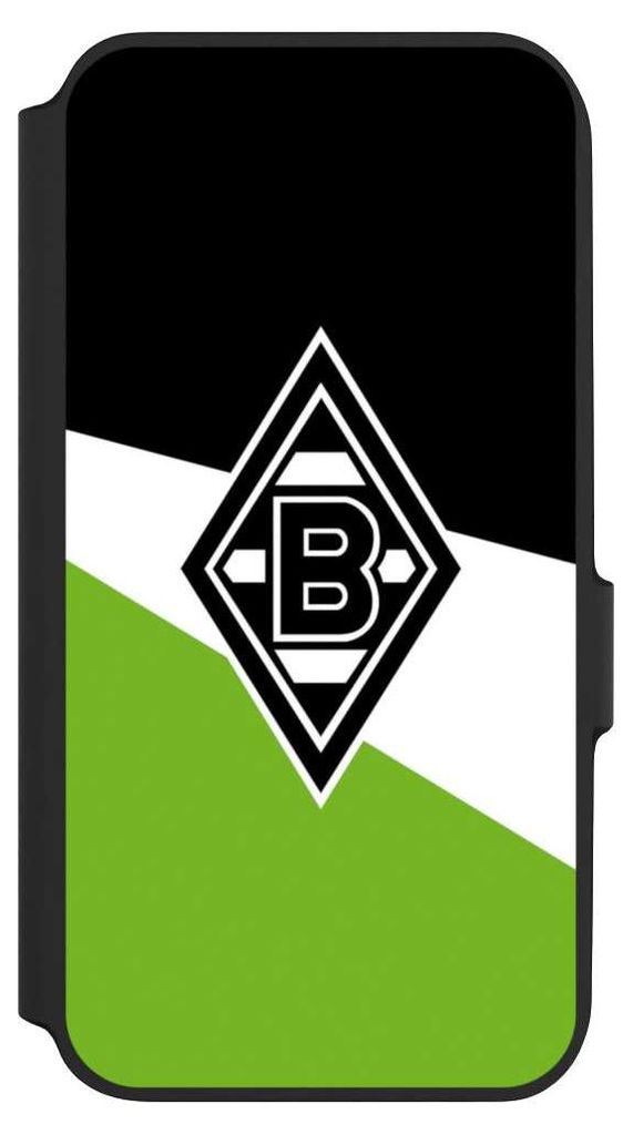 NIVOCASE Klapphülle für Samsung Galaxy A54 5G Handyhülle aus Kunst Leder NIVOflip schwarz Borussia Mönchengladbach Gladbach Offizielles Lizenzp...
