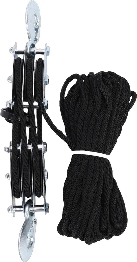 Poulie de levage pour bricolage et chasse avec corde nylon 15m durable