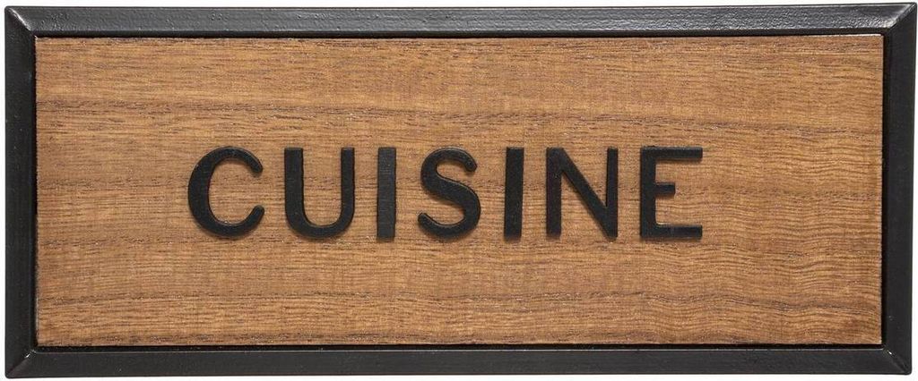 Türschild holz metall 22x9cm - Atmosphera créateur d'intérieur