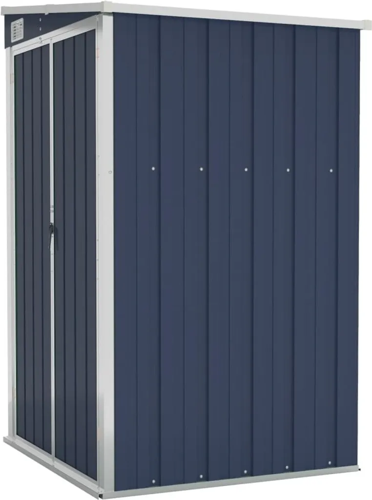 Petit abri de stockage pour outils de jardin 118x100x178 cm gris