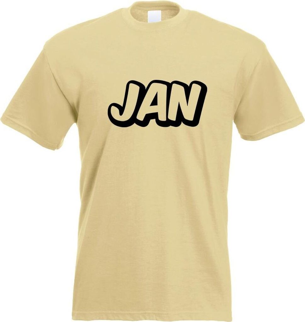 Kiwistar - T-Shirt - Khaki - Jan Vorname Jungen Motiv Bedruckt Funshirt Design Print - mit Motiv Bedruckt - Funshirt Design - Sport - Freizeit - He...