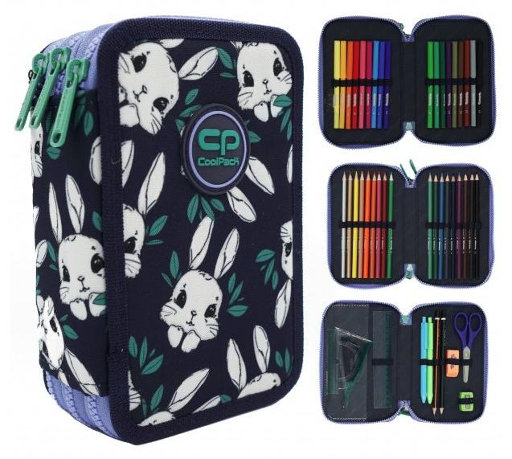 Coolpack Dreifach-Federmäppchen mit Hasenmotiv Produktbild 