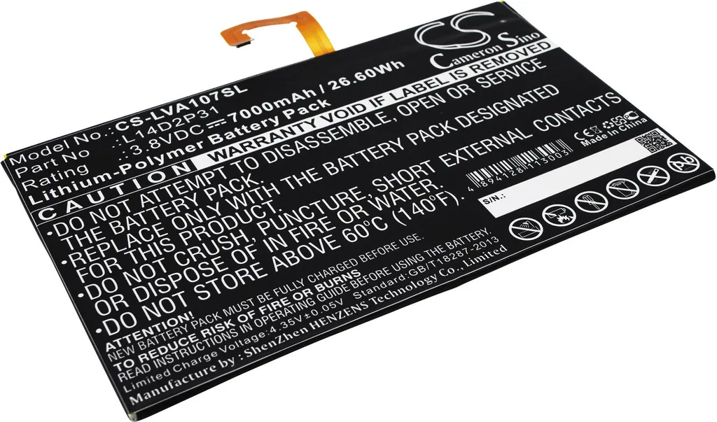 Batterie Lenovo A10-70 et Tab 2 A10-30 - Batterie de rechange TECHTEK